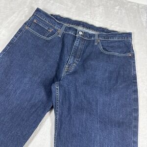 Levis 514 Jeans Mens 38X32 Blue Straight Mid Rise Dark Wash Denim